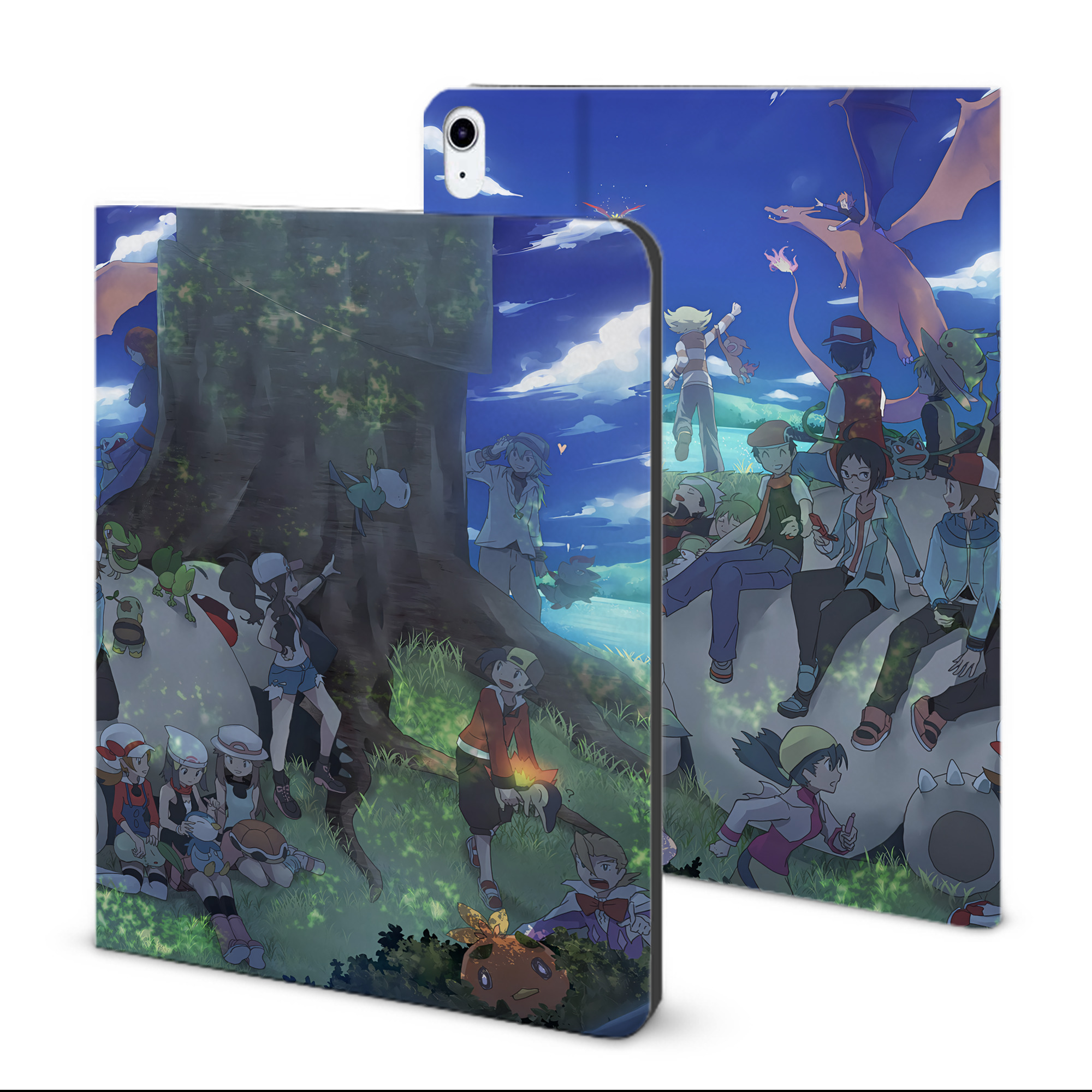 （画像用） ポケットモンスター Pokémon IPad ケース ブック型 PUレザー TPU 耐衝撃 軽量 薄型 ペン収納なし 全面保護 IPad 各モデル対応